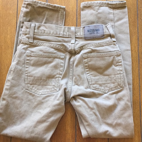 MOSSIMO Khaki Tan Jeans Slim Straight Leg Size 26 X 28 Classic - Picture 5 of 7
